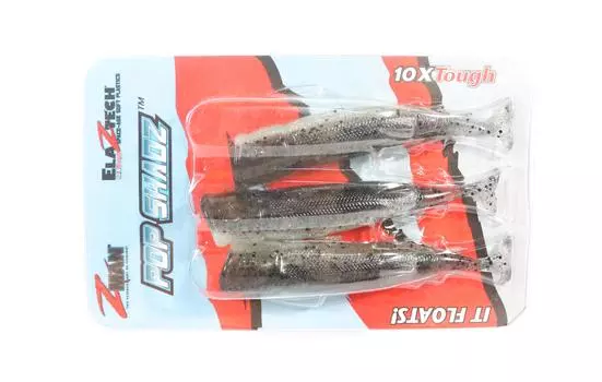 Zman Soft Lure Pop ShadZ 4 дюйма, 3 шт. в упаковке Bad Shad (7982)