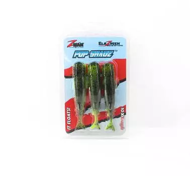 Zman Soft Lure Pop ShadZ 4 дюйма, 3 шт. в упаковке, арбуз/шартрез (7951)