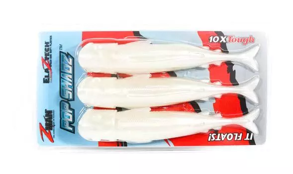Zman Soft Lure Pop ShadZ 5 дюймов, 3 шт. в упаковке, жемчуг (4967)