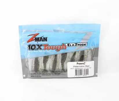 Zman Soft Lure PrawnZ 2,5 дюйма, 6 шт. в упаковке, арбузно-красный (5301)