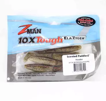 Zman Soft Lure Scented PaddlerZ 4 дюйма (5 шт. в упаковке) Houdini (8194)