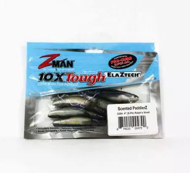 Zman Soft Lure Scented PaddlerZ 4 дюйма 5 шт. в упаковке Ralph s Shad (4790)