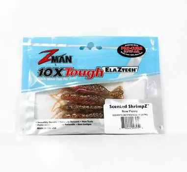 Zman Soft Lure Scented Shrimpz 3 дюйма 5 штук в упаковке New Penny (3250)