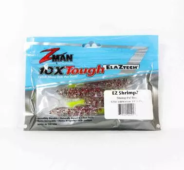 Zman Soft Lure Shrimpz 3,5 дюйма, 4 шт., креветка Po Boy (2918)