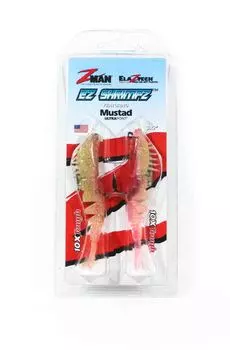 Zman Soft Lure Shrimpz Rigged 3,5 дюйма, 2 шт. в упаковке Laguna Shrimp (1437)