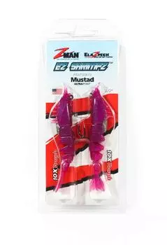 Zman Soft Lure Shrimpz Rigged 3,5 дюйма, 2 шт. в упаковке Morning Wood (1454)