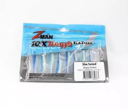 Zman Soft Lure Slim SwimZ 2,5 дюйма 8 шт. в упаковке Disco Cisco (4663)