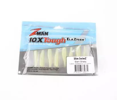 Zman Soft Lure Slim SwimZ 2,5 дюйма 8 шт. в упаковке Slam Shady (4670)