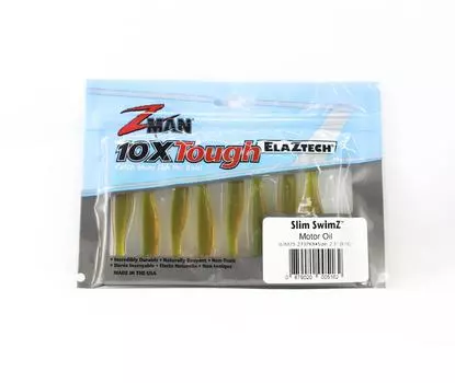 Zman Soft Lure Slim SwimZ 2.5 дюйма 8 шт. в упаковке моторное масло (5162)