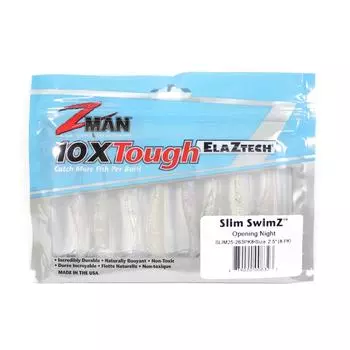 Zman Soft Lure Slim SwimZ 2,5 дюйма 8 шт. в упаковке, открытие (8323)