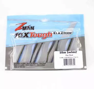 Zman Soft Lure Slim SwimZ 3 дюйма, 6 шт. в упаковке (2342)
