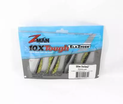Zman Soft Lure Slim SwimZ 3 дюйма, 6 шт. в упаковке Gold Rush (4622)