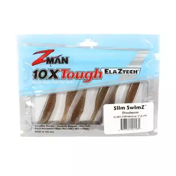 Zman Soft Lure Slim SwimZ 3 дюйма, 6 шт. в упаковке Bloodworm (1581 г.)