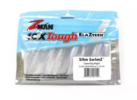 Zman Soft Lure Slim SwimZ 3 дюйма, 6 шт. в упаковке, премьера (1550)