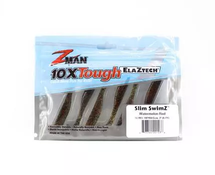 Zman Soft Lure Slim SwimZ 3 Inch 6/Pack Watermelon Red (1536)