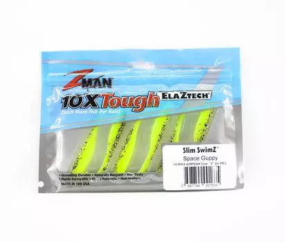Zman Soft Lure Slim SwimZ 3 Inch 6/Pack Space Guppy (1635)