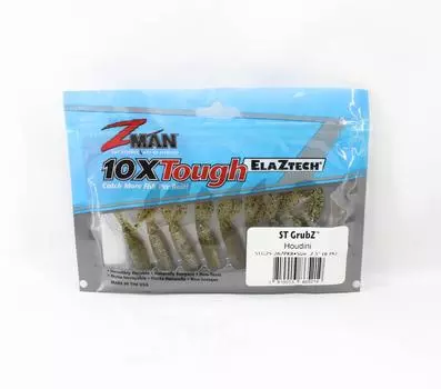 Zman Soft Lure ST GrubZ 2,5 дюйма, 8 шт. в упаковке, Houdini (5219)