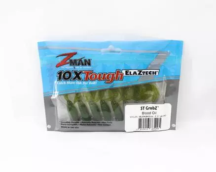Zman Soft Lure ST GrubZ 2,5 дюйма, 8 шт. в упаковке, масло крови (5295)