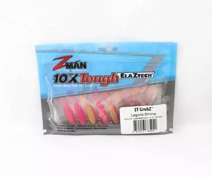 Zman Soft Lure ST GrubZ 2,5 дюйма, 8 шт. в упаковке, креветка Лагуна (5240)