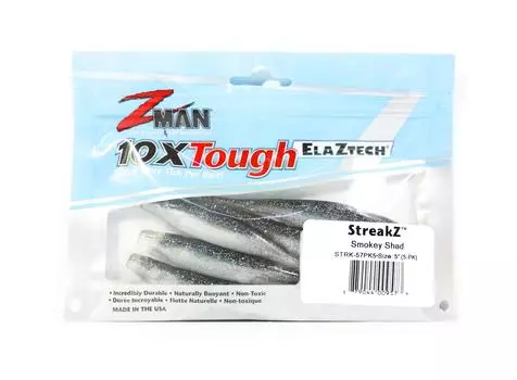 Zman Soft Lure StreakZ 5 дюймов 5 шт. в упаковке Smoky Shad (9573)