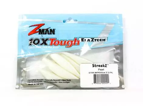Zman Soft Lure StreakZ 5 дюймов 5 шт. в упаковке жемчуг (0402)