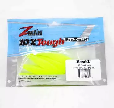Zman Soft Lure StreakZ 5 дюймов 5 шт. в упаковке, горячая карта (0419)