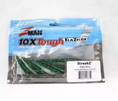Zman Soft Lure StreakZ 5 Inch 5 шт. в упаковке Baby Bass (8750)