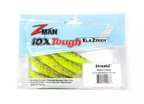 Zman Soft Lure StreakZ 5 дюймов 5 шт. в упаковке Space Guppy (0686)