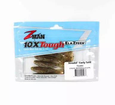 Zman Soft Lure StreakZ Curly 4 дюйма 5 шт. в упаковке Houdini (5278)