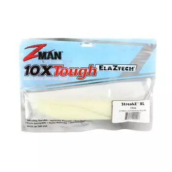Zman Soft Lure StreakZ XL 8 дюймов, 2 шт. в упаковке, светится (4417)