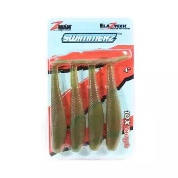 Zman Soft Lure SwimmerZ 4 дюйма 4 в упаковке Моторное масло (7913)