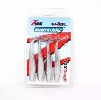 Zman Soft Lure SwimmerZ 4 дюйма 4 шт. в упаковке Smoky Shad (6220)