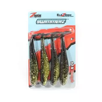 Zman Soft Lure SwimmerZ 4 Inch 4 шт. в упаковке Gold Rush (6251)