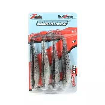 Zman Soft Lure SwimmerZ 4 Inch, 4 шт. в упаковке Bad Shad (6268)
