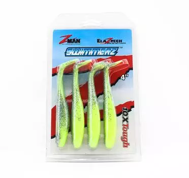 Zman Soft Lure SwimmerZ 4 дюйма, 4 шт. в упаковке, сексуальная кефаль (6305)