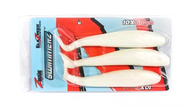 Zman Soft Lure SwimmerZ 6 Inch 3/Pack Pearl (4844)