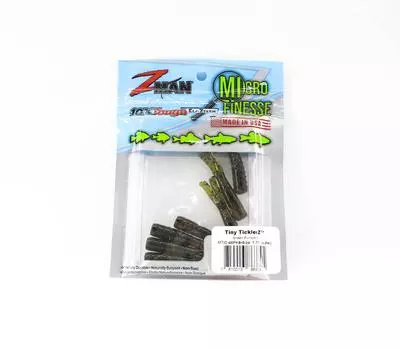 Zman Soft Lure Tiny TicklerZ 1,75 дюйма, 8 шт. в упаковке, зеленая тыква (3741)
