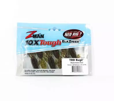Zman Soft Lure TRD Bugz 2,75 дюйма, 6 шт. в упаковке, арбузный красный (3038)