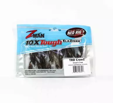 Zman Soft Lure TRD Crawz 2,5 дюйма, 6 шт. в упаковке Drews Craw (3417)