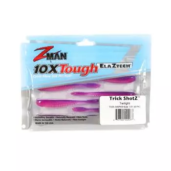 Zman Soft Lure Trick ShotZ 3,5 дюйма, 6 шт./упаковка Twilight (2083)