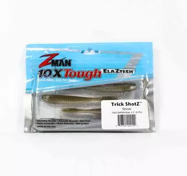 Zman Soft Lure Trick Shotz 4,2 дюйма, 6 шт./упаковка Shiner (2120)