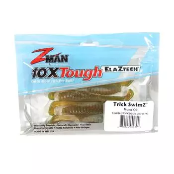 Zman Soft Lure Trick SwimZ 3,5 дюйма, 6 штук в упаковке, моторное масло (2390)