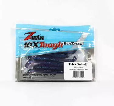 Zman Soft Lure Trick SwimZ 3,5 дюйма, 6 шт. в упаковке, кольцо Mood (1294)