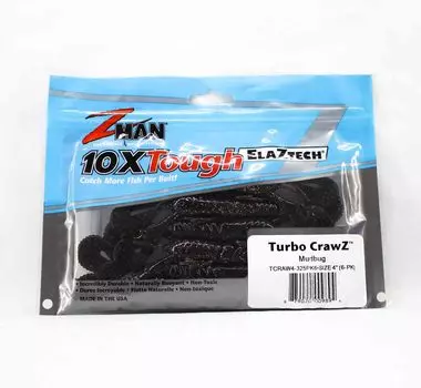 Zman Soft Lure Turbo CrawZ 4 дюйма, 6 шт. в упаковке, Mudbug (9894)