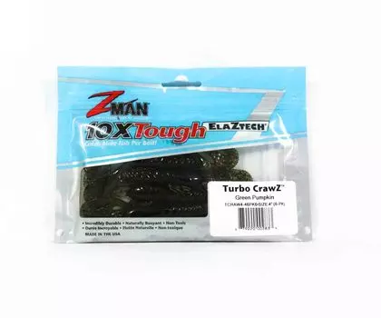 Zman Soft Lure Turbo CrawZ 4 дюйма 6 в упаковке Зеленая тыква (2833)