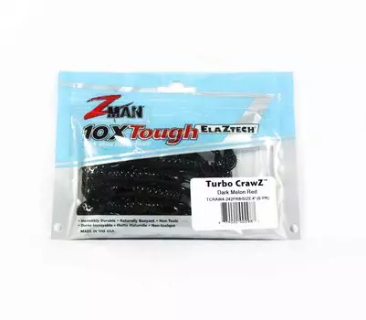 Zman Soft Lure Turbo CrawZ 4 Inch 6 шт. в упаковке Dark Melon Red (2987)