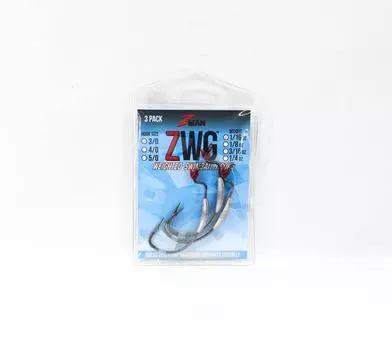 Zman ZWG Утяжеленный крючок-червь для плавательной наживки 1/16 унции 3/0 3 шт./упаковка (7169)