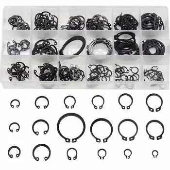 zmart 225 Piece Circlip Set External Internal Fixed E Type Lock Snap Ring Hole Shaft Collar Washer