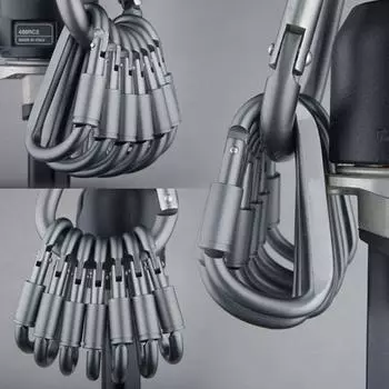 zmart Карабин Карабин 6 шт. Путешествия Кемпинг Алюминиевый сплав Снаряжение для выживания Альпинистский крюк EDC Быстрый крюк