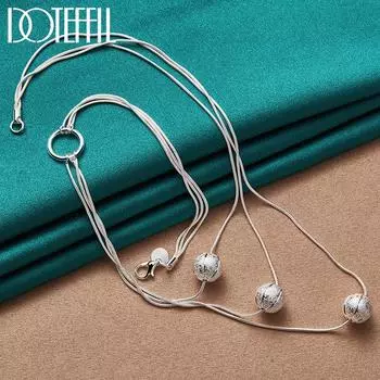 Змеиная цепочка из бисера, ожерелье, подарок, серебряный цвет, модные украшения 45cm